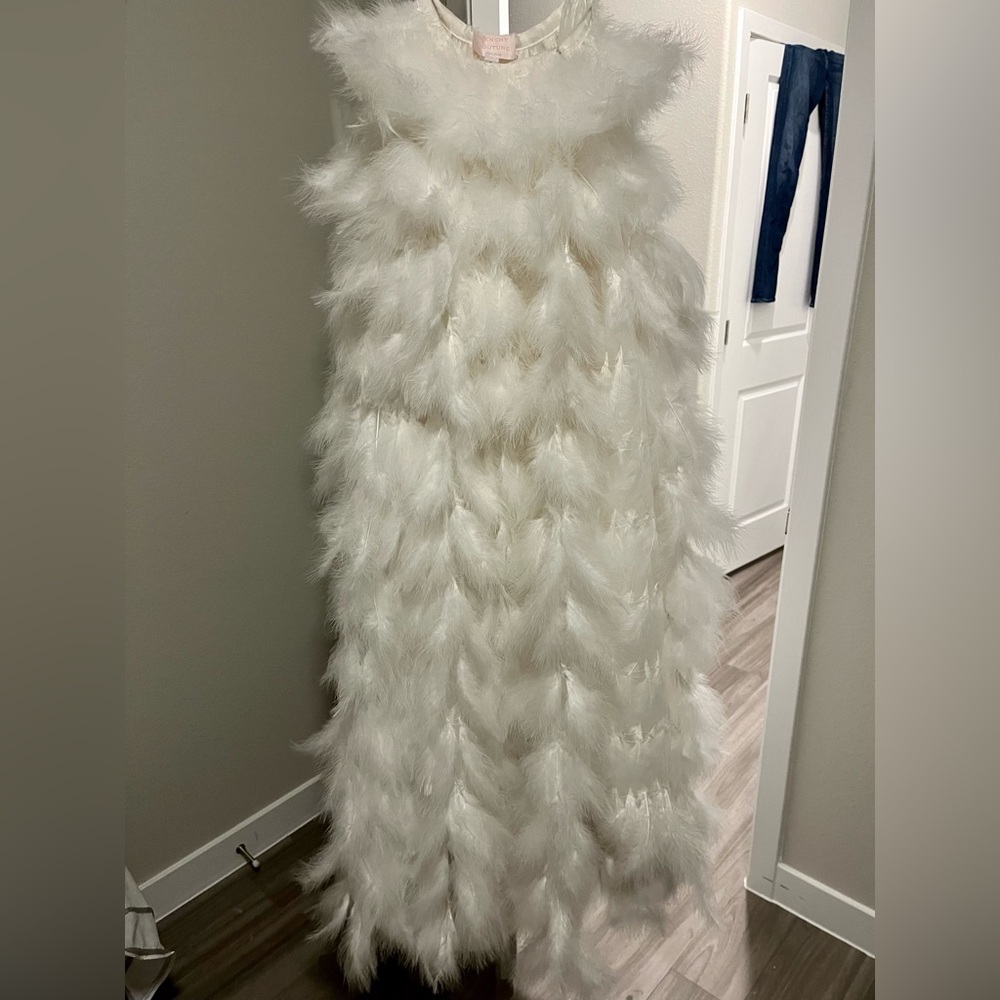 Womens long  feather skirt